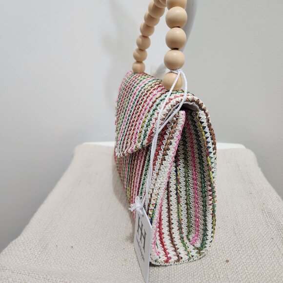 Striped clutch/crossbody 21" - Picture 2 of 6